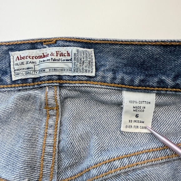 Y2K Abercrombie & Fitch Womens Bootcut Jeans Size 6 (28x33) Blue Medium Wash - Picture 8 of 11